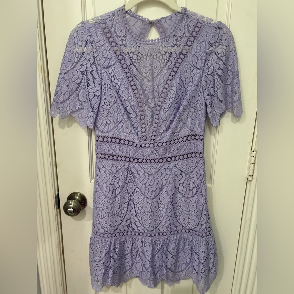 SAYLOR Lace Blouse in Soft Lavender